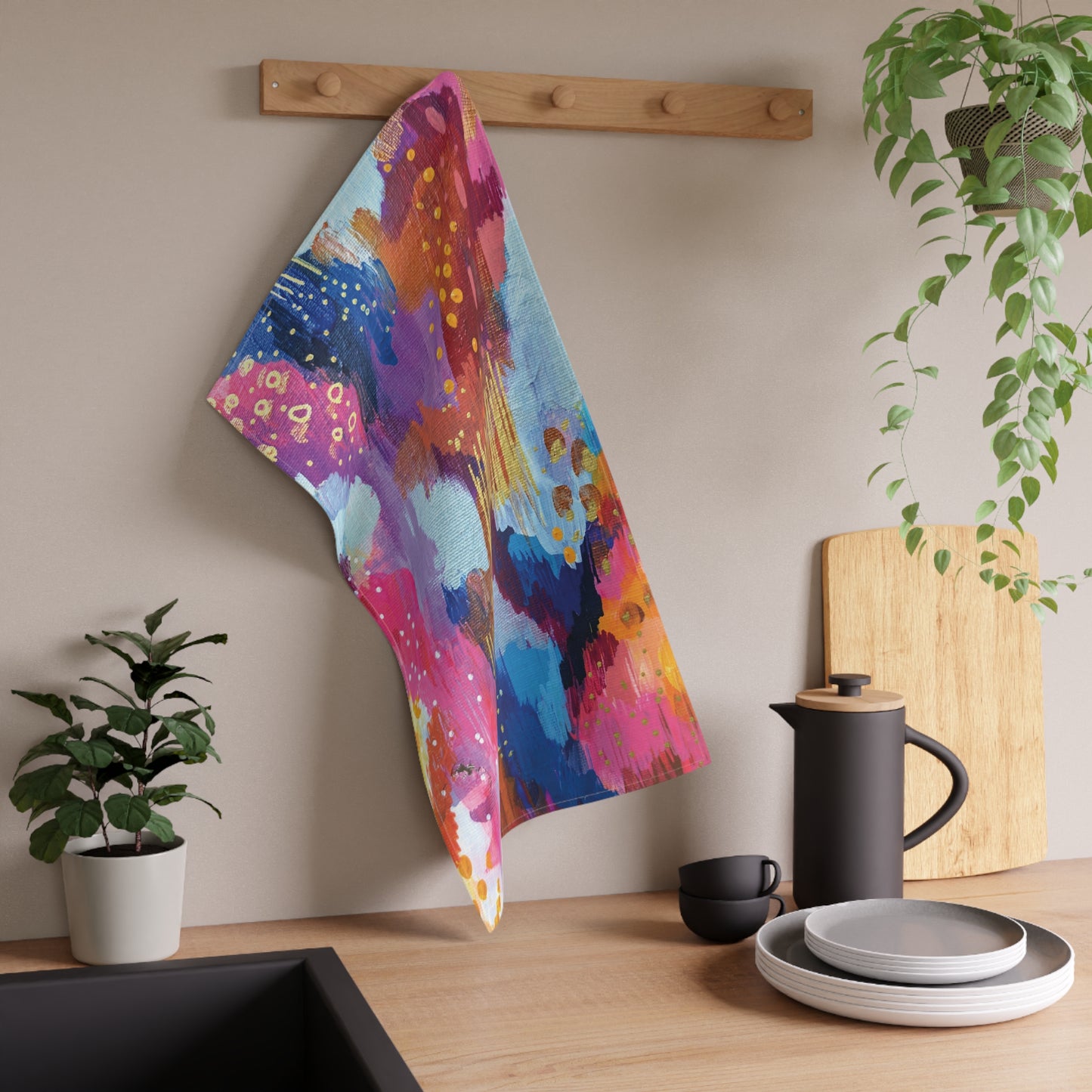 Textures in Pink – Fine Art Print Cotton Tea Towels - Vibrant Kitchen Decor