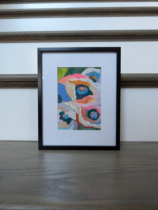 Blue Poppy Acrylic Original (framed)